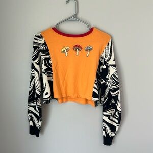 Upcylced Mushroom Crop Top